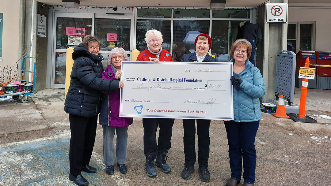 Castlegar & District Hospital Auxiliary Society Light Up Donation
