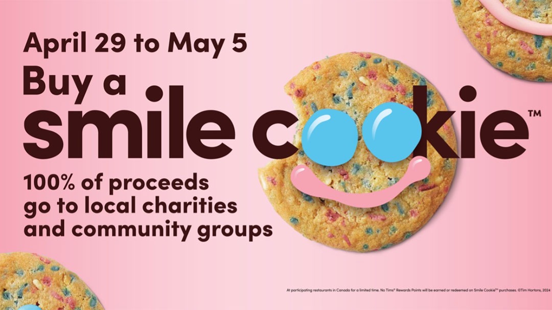 Tim Hortons Smile Cookie Week April 29 – May 5